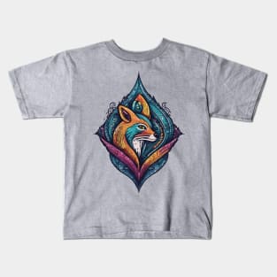 bohemian and poetic fox Kids T-Shirt